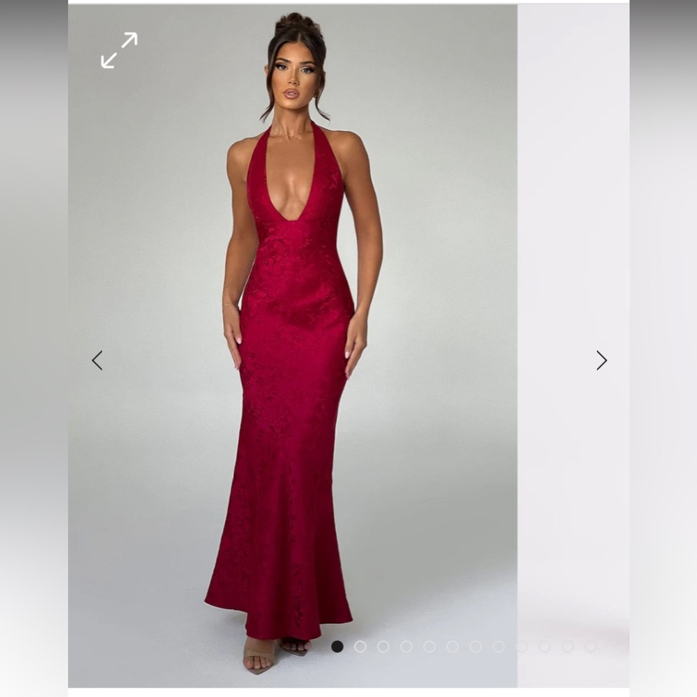 New with tags, size:S, color:Red, Babyboo long red dress. Never worn.